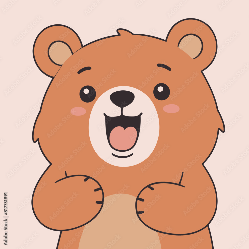 Vector illustration of a cute Bear for children book Vector illustration of a cute Bear for children book