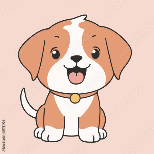 Cute Puppy vector illustration for little ones' bedtime routines