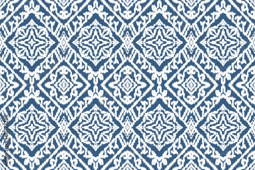 Seamless ethnic design, ikat art. beautiful hand drawn Design for textile and printingEthnic pattern.beautiful pattern. folk embroidery,bohemian style,aztec geometric art	