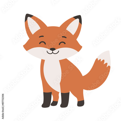 Vector illustration of a winsome Fox for children's literature