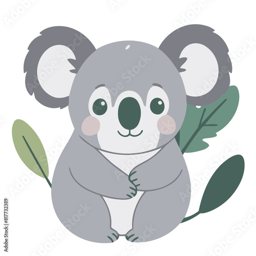 Cute vector illustration of a Koala for youngsters' imaginative stories