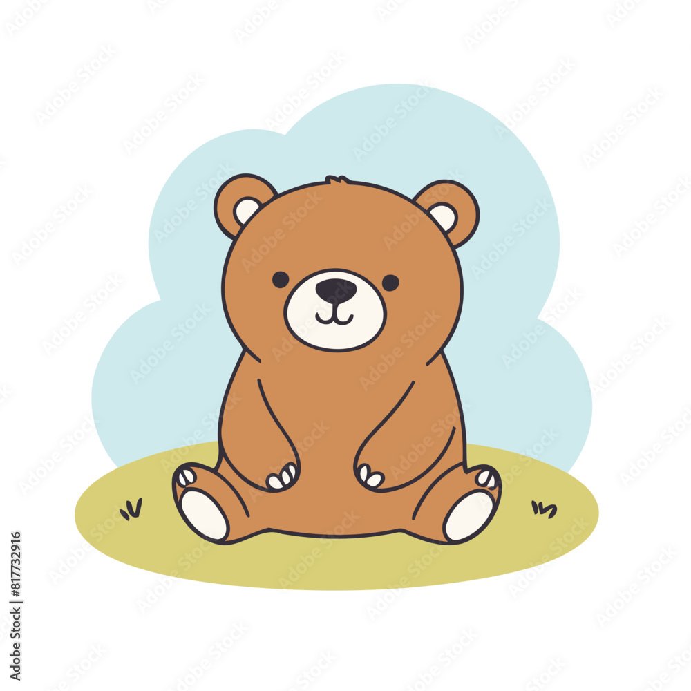 Cute Bear for children book vector illustration Cute Bear for children book vector illustration