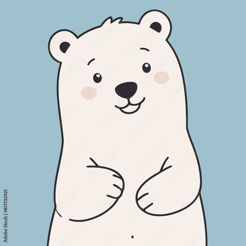 Obraz premium Cute Polarbear vector illustration for children