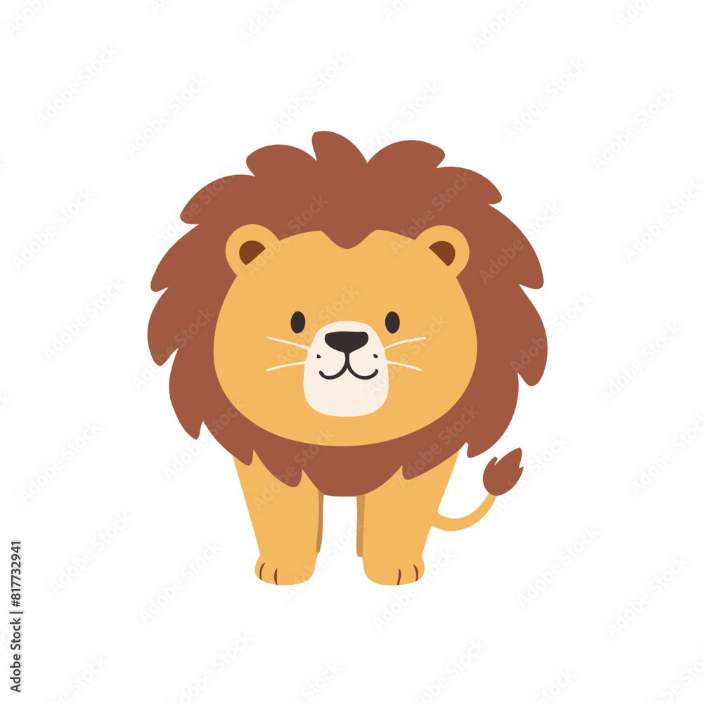 Cute Lion for early readers' adventure books vector illustration Cute Lion for early readers' adventure books vector illustration