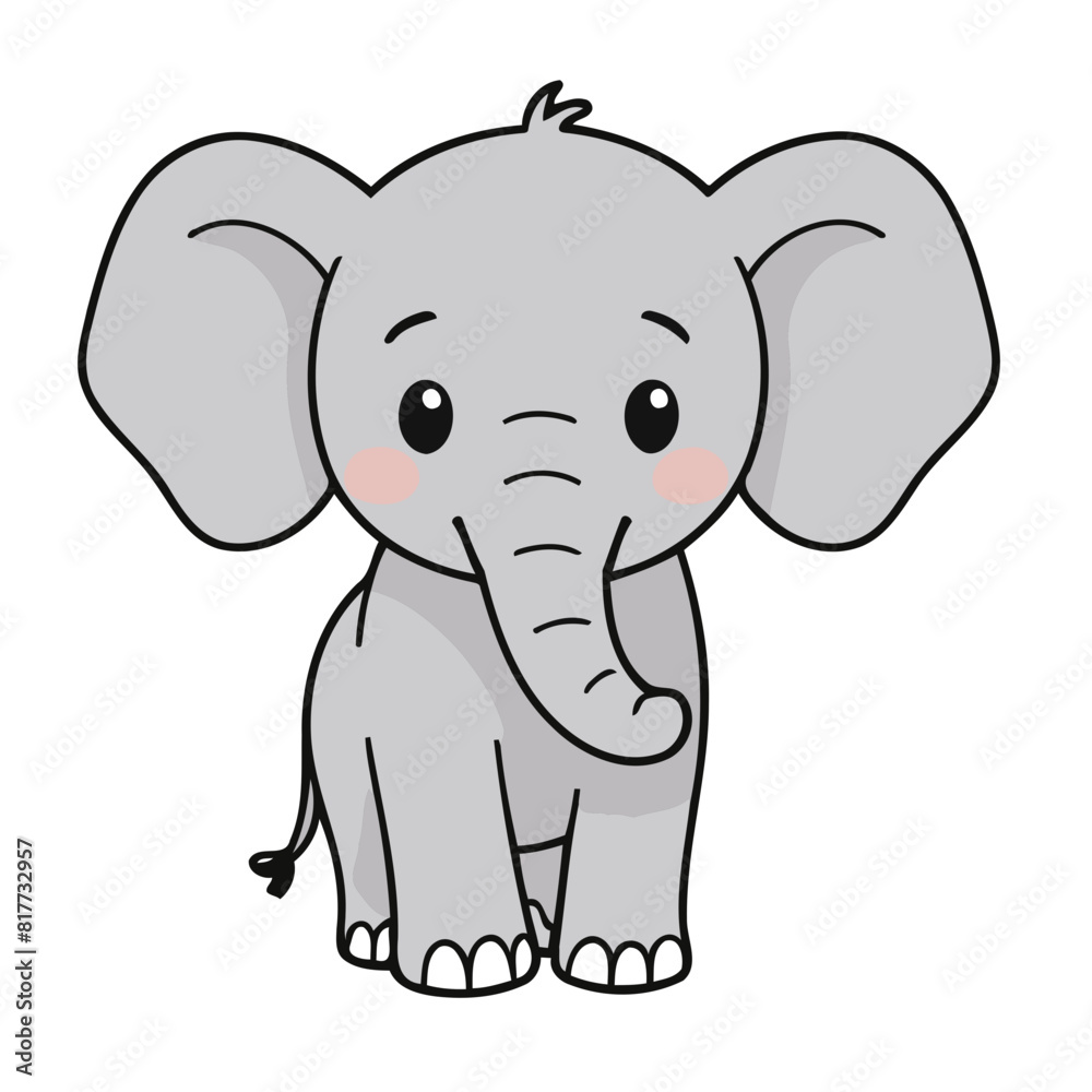 Cute Elephant for kids story book vector illustration Cute Elephant for kids story book vector illustration