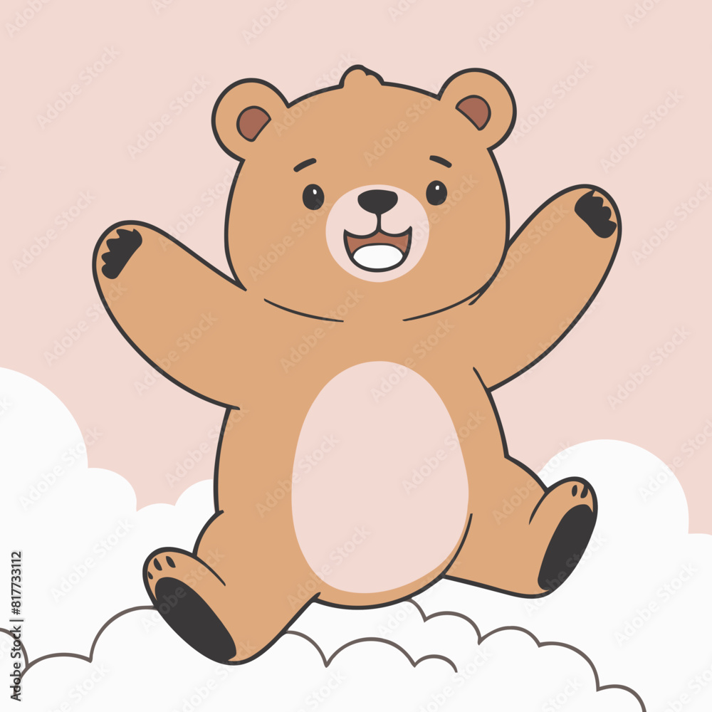 Cute vector illustration of a Bear for youngsters' picture books Cute vector illustration of a Bear for youngsters' picture books