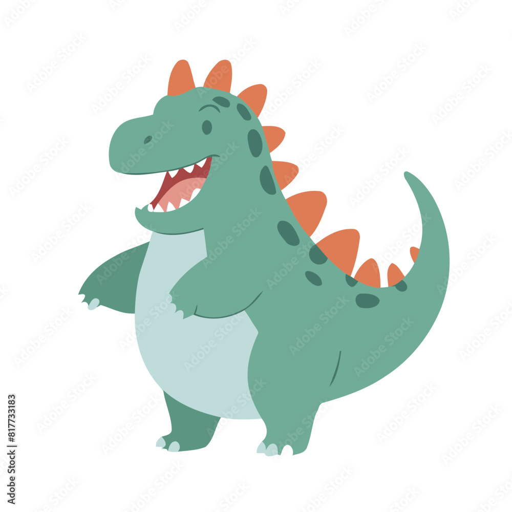 Vector illustration of a sweet Dino for youngsters' imaginative journeys Vector illustration of a sweet Dino for youngsters' imaginative journeys