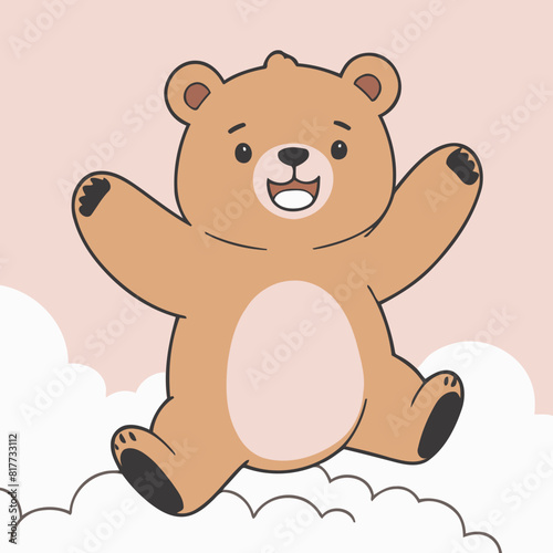 Cute vector illustration of a Bear for youngsters  picture books