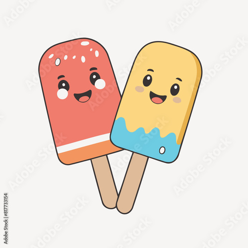 Cute Popsicle for kids' storytelling vector illustration