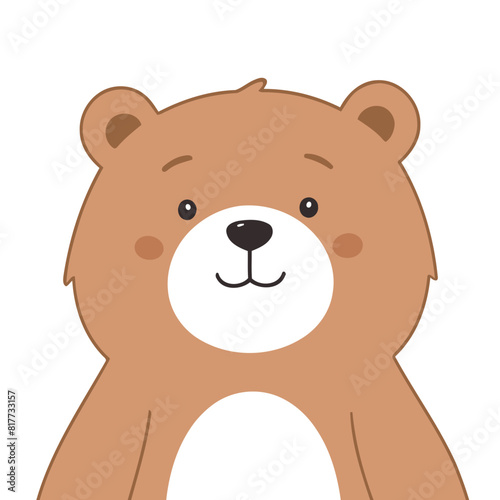Cute Bear for toddlers  learning books vector illustration