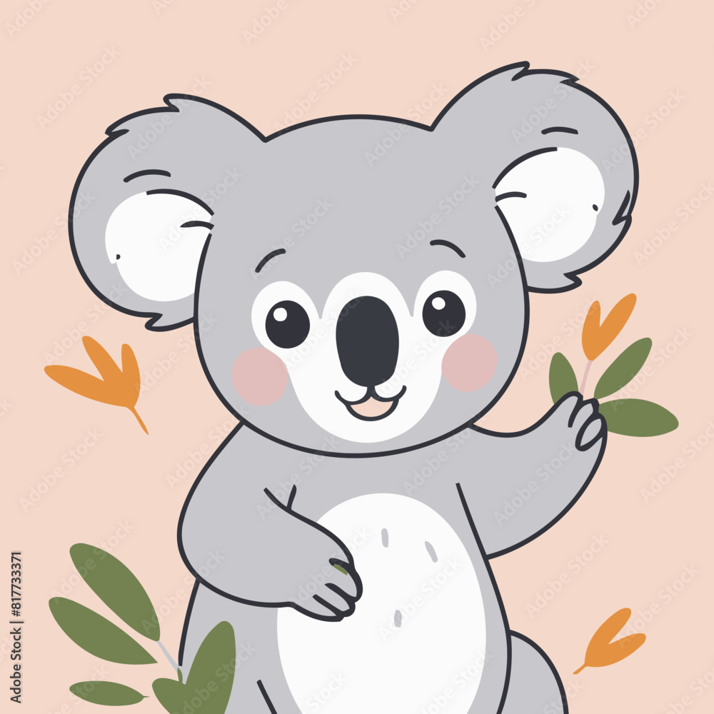 Cute vector illustration of a Koala for kids Cute vector illustration of a Koala for kids