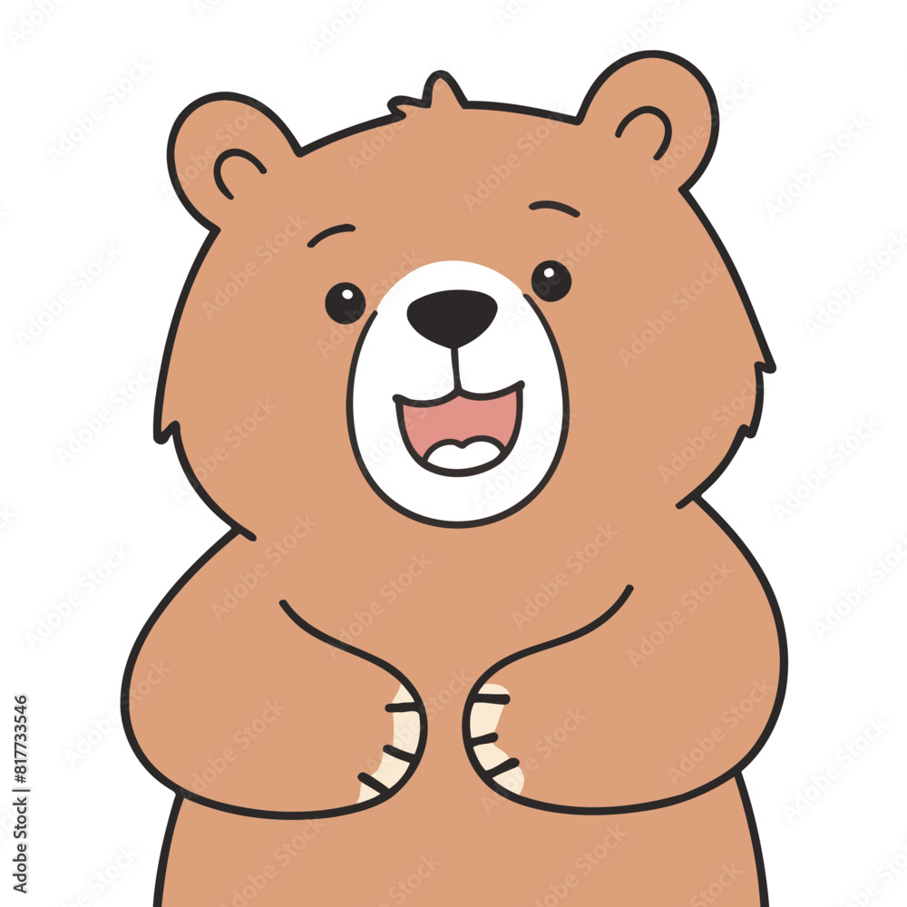 Vector illustration of a cute Bear for kids story book Vector illustration of a cute Bear for kids story book