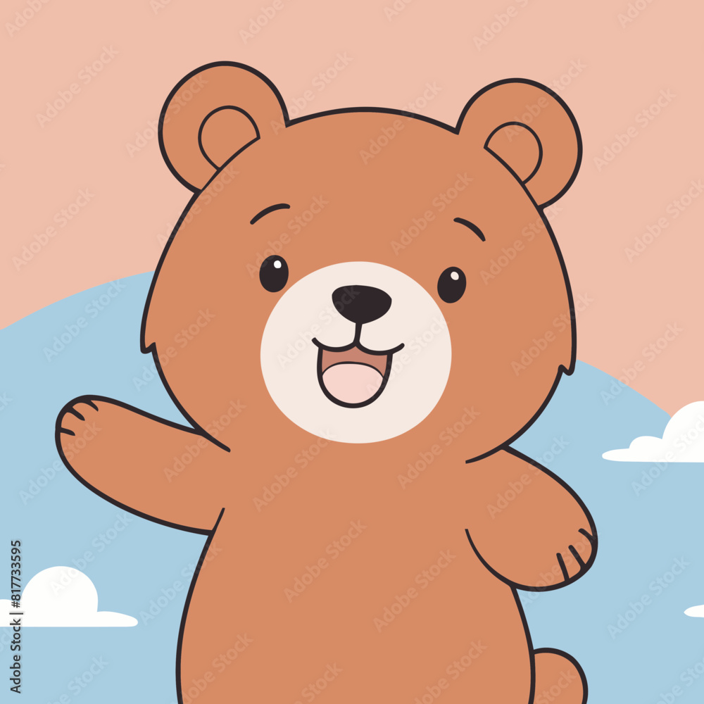Cute Bear for children's bedtime stories vector illustration Cute Bear for children's bedtime stories vector illustration
