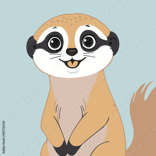 Cute Meerkat vector illustration for preschoolers' learning moments