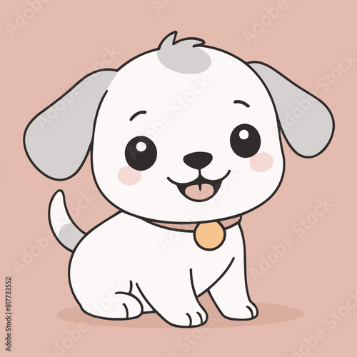 Cute Puppy vector illustration for little ones' bedtime routines