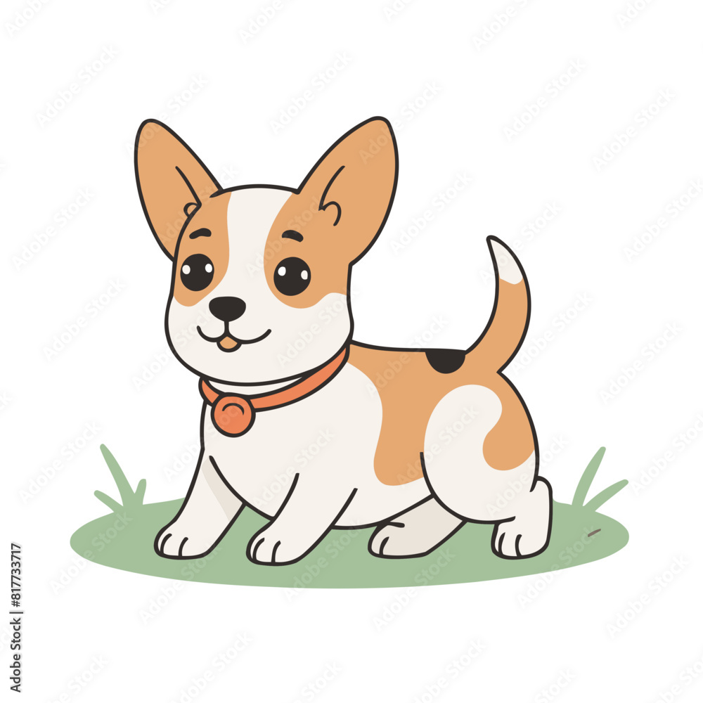 Cute Dog for kids books vector illustration