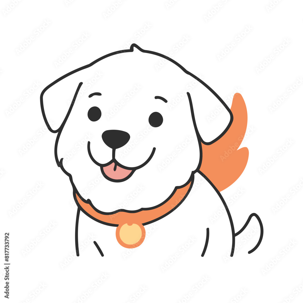 Cute Dog vector illustration for kids story book Cute Dog vector illustration for kids story book