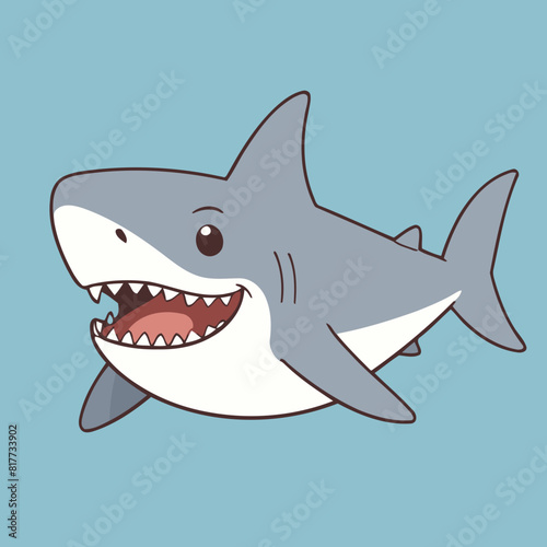Cute Shark vector illustration for children