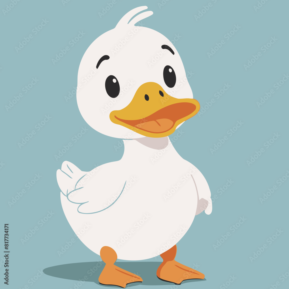 Vector illustration of a cute Duck for toddlers books Vector illustration of a cute Duck for toddlers books