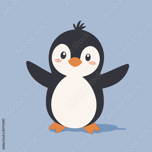 Cute Penguin vector illustration for little ones  bedtime routines