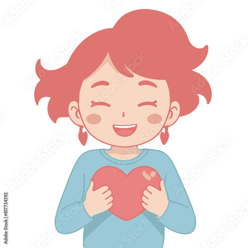 Cute vector illustration of a Heart for youngsters' picture books