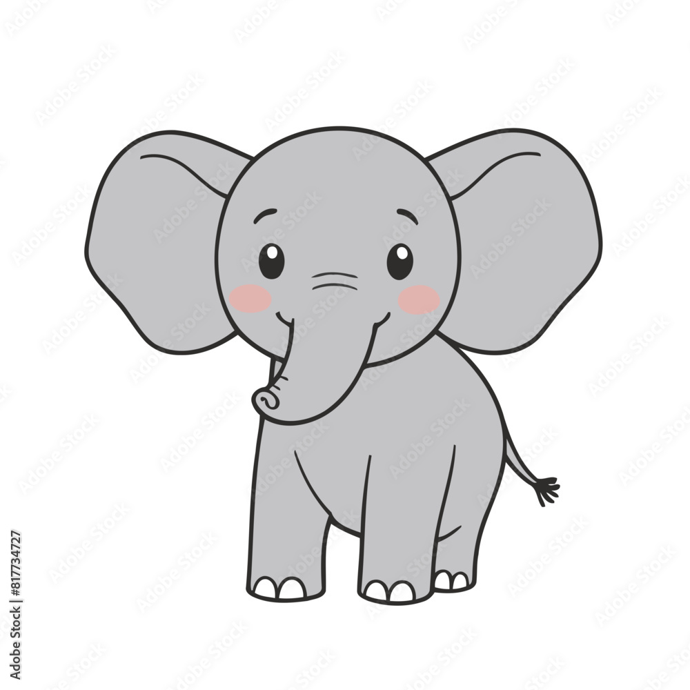 Cute Elephant for children's literature vector illustration Cute Elephant for children's literature vector illustration