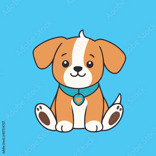 Cute Puppy vector illustration for preschoolers' learning moments