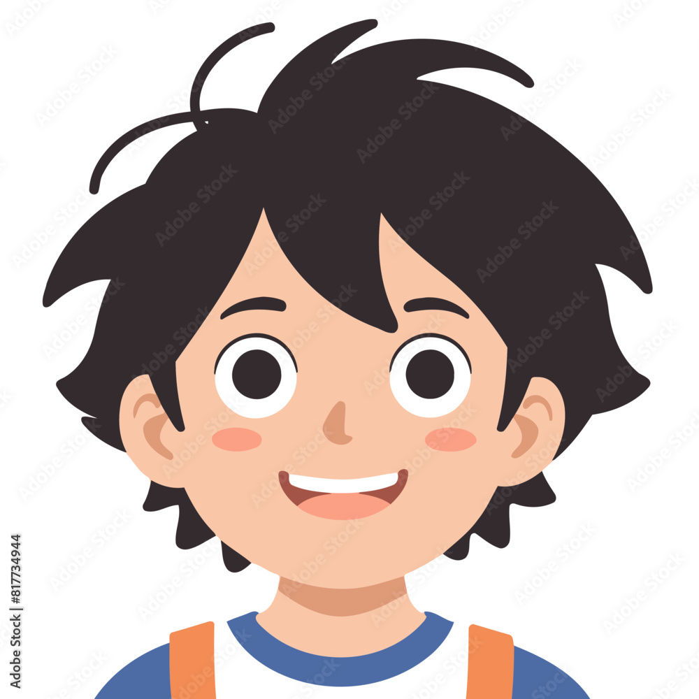 Obraz premium Cute Boy vector illustration of a for toddlers books