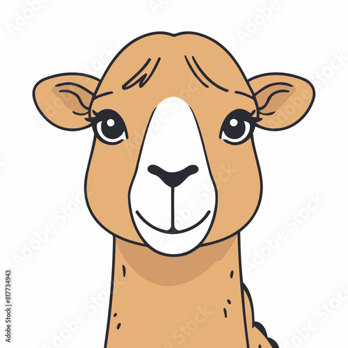 Cute vector illustration of a Camel for toddlers