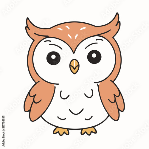 Cute Owl for children's bedtime stories vector illustration