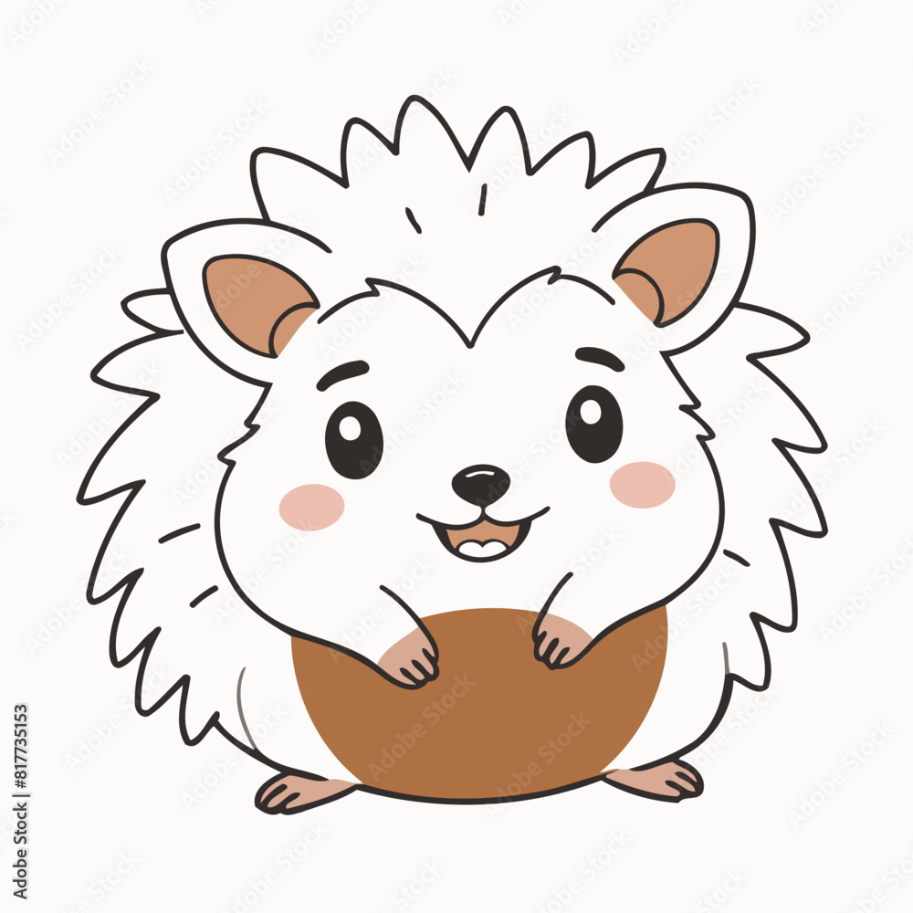 Vector illustration of a cute Hedgehog for kids Vector illustration of a cute Hedgehog for kids