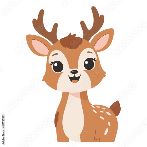Cute Deer for kids story book vector illustration