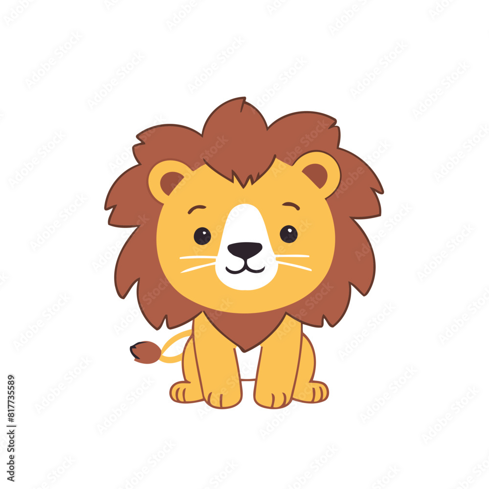 Cute Lion for children vector illustration