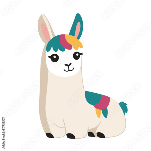 Vector illustration of a playful Llama for preschoolers' storytime