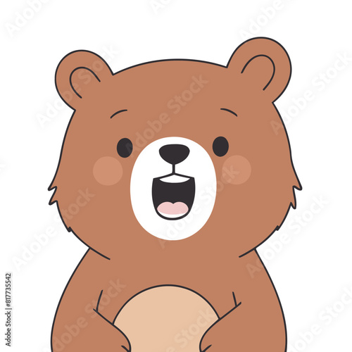 Vector illustration of a playful Bear for preschoolers' storytime