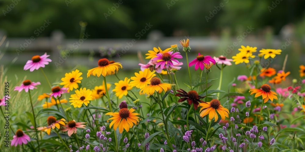 Fototapeta premium Bright summer flowers