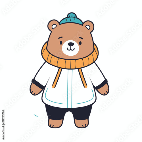 Cute Bear for kids books vector illustration