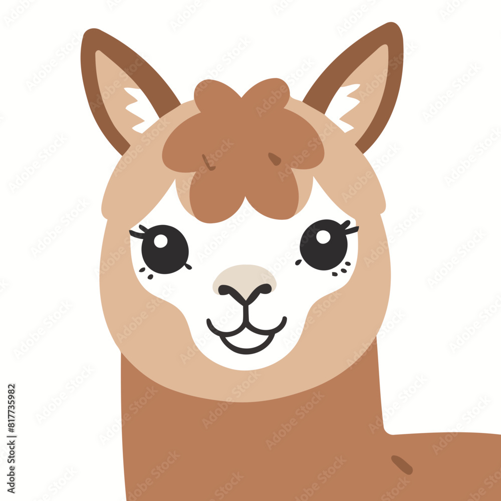 Cute vector illustration of a Alpaca for kids Cute vector illustration of a Alpaca for kids