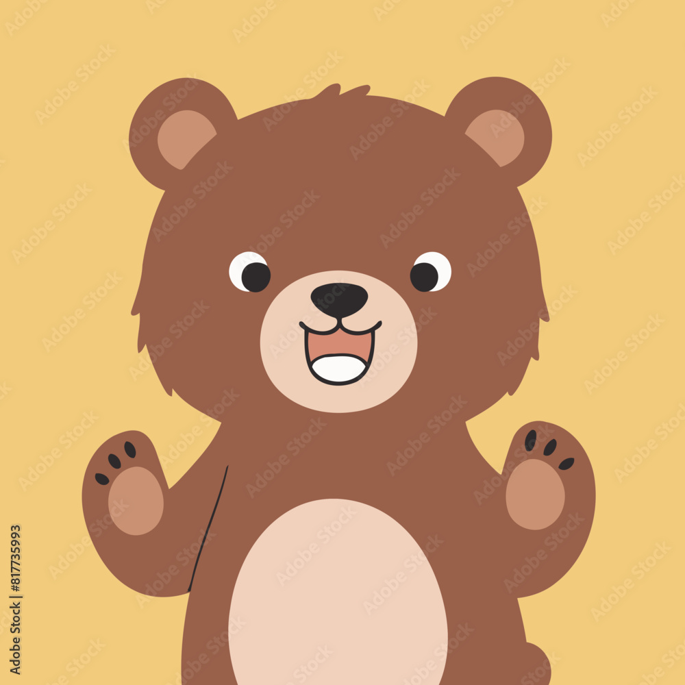 Vector illustration of a cute Bear for toddlers books Vector illustration of a cute Bear for toddlers books