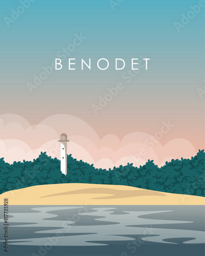 Benodet travel poster