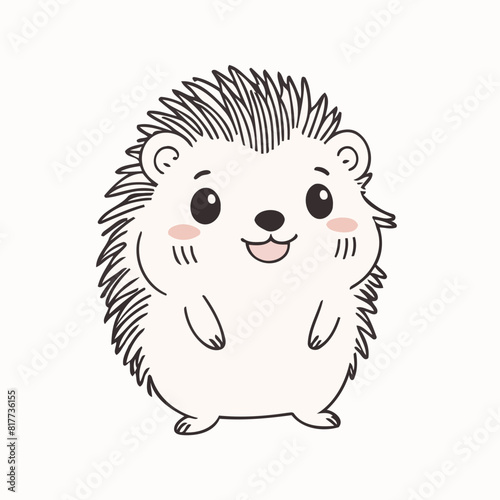 Cute vector illustration of a Hedgehog for youngsters' imaginative stories