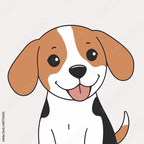 Cute vector illustration of a Dog for youngsters' imaginative stories