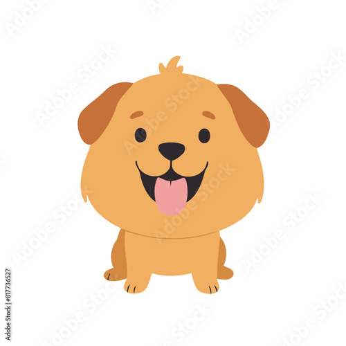 Vector illustration of a lovable Dog for children s picture books