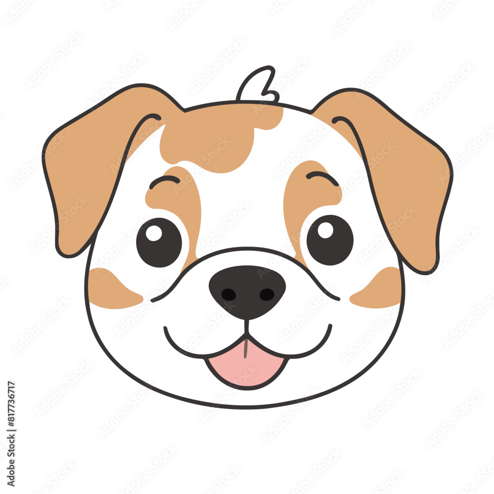 Cute vector illustration of a Dog for toddlers' playful adventures Cute vector illustration of a Dog for toddlers' playful adventures