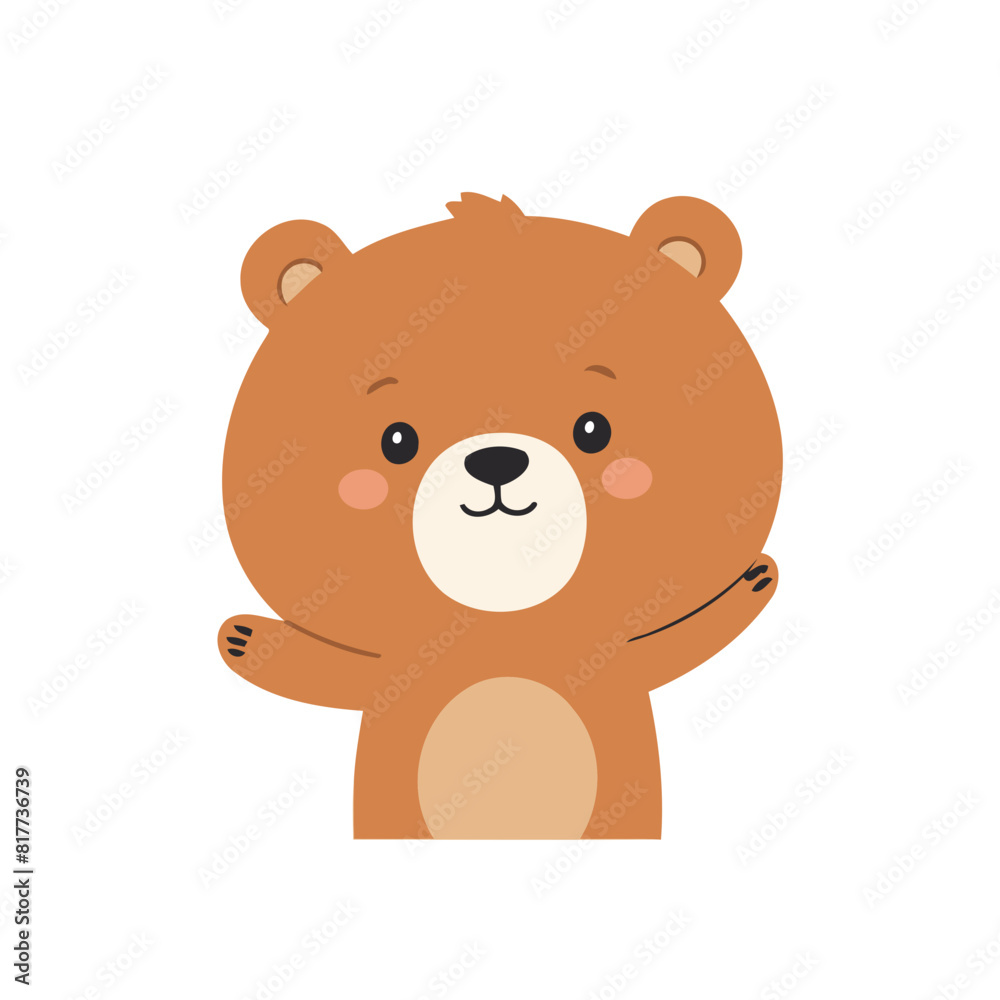 Vector illustration of an enchanting Bear for kids' storytelling Vector illustration of an enchanting Bear for kids' storytelling