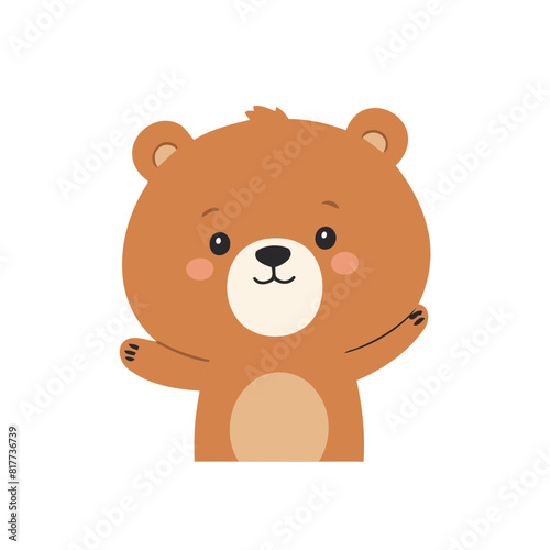 Vector illustration of an enchanting Bear for kids  storytelling