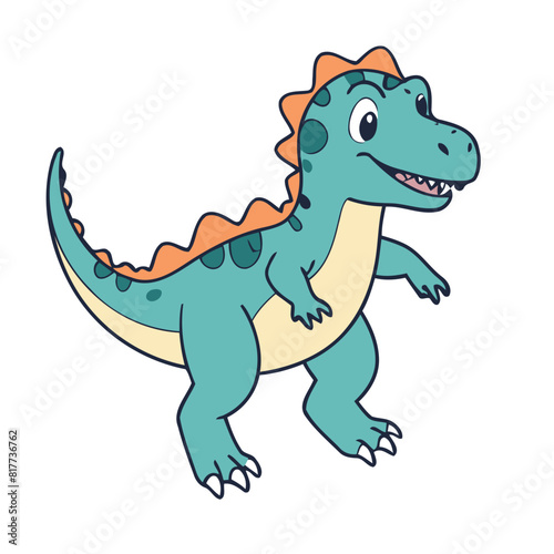 Cute Dino for children s books vector illustration