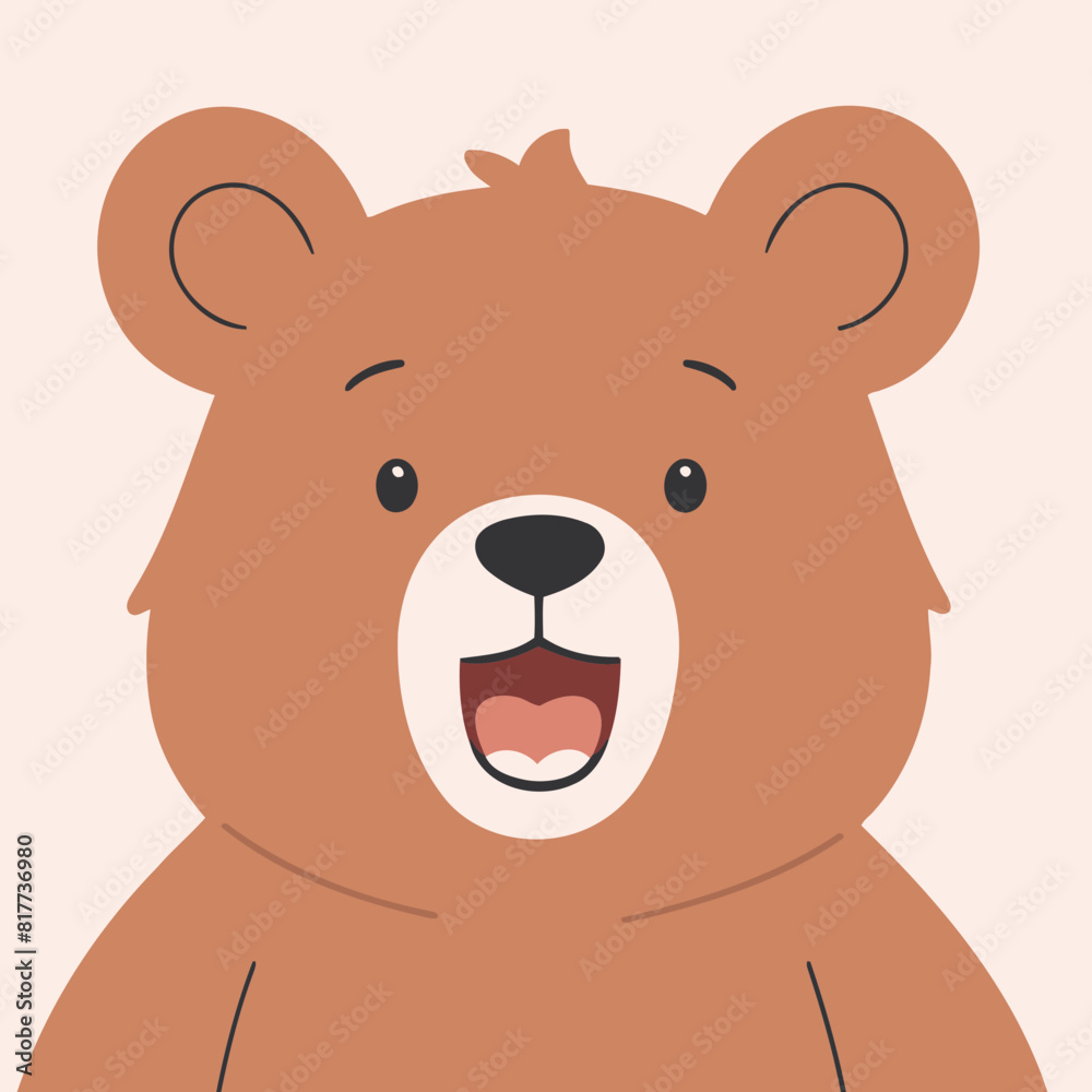 Fototapeta premium Vector illustration of a cute Bear for children story book
