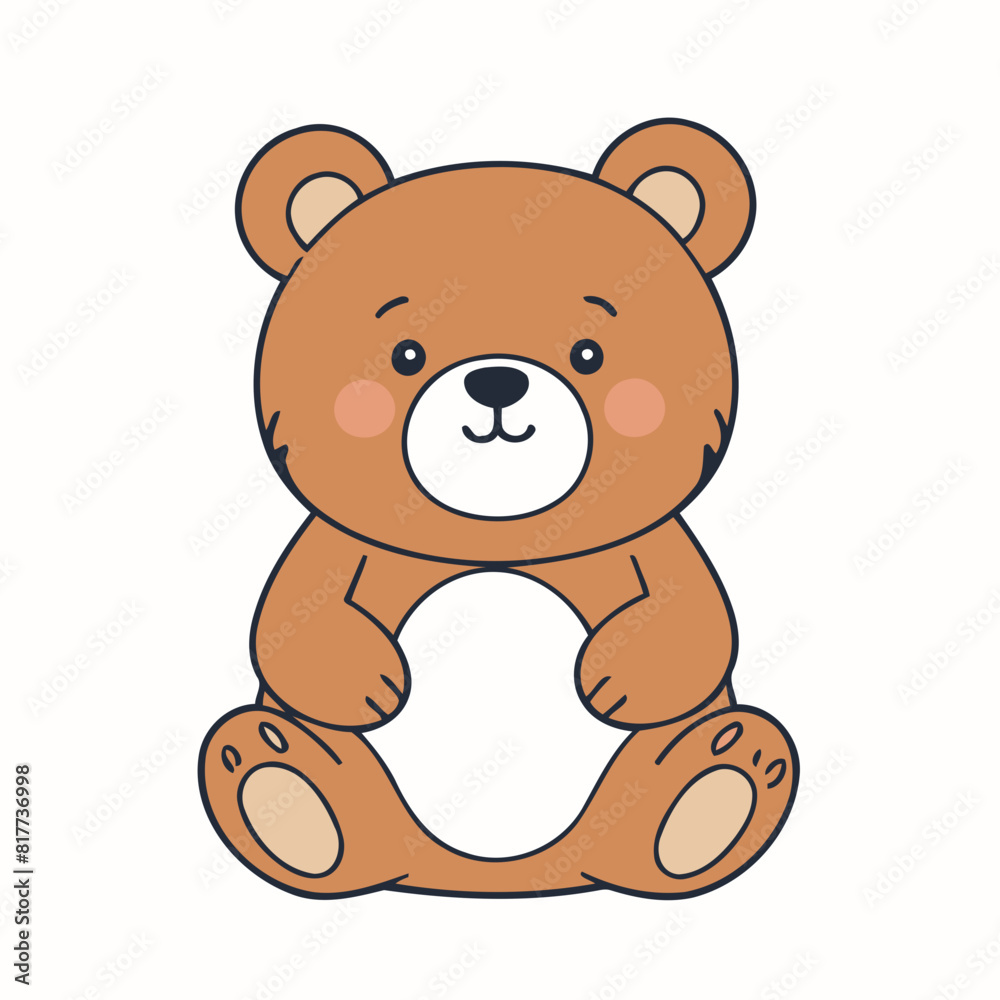 Cute Bear for toddlers books vector illustration Cute Bear for toddlers books vector illustration