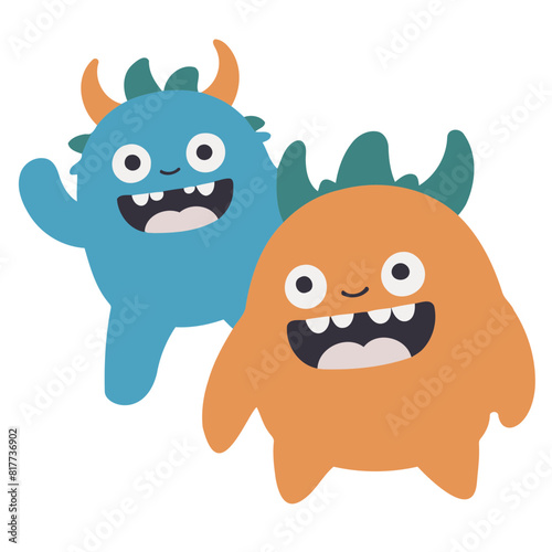 Cute Monster for kids' storytelling vector illustration